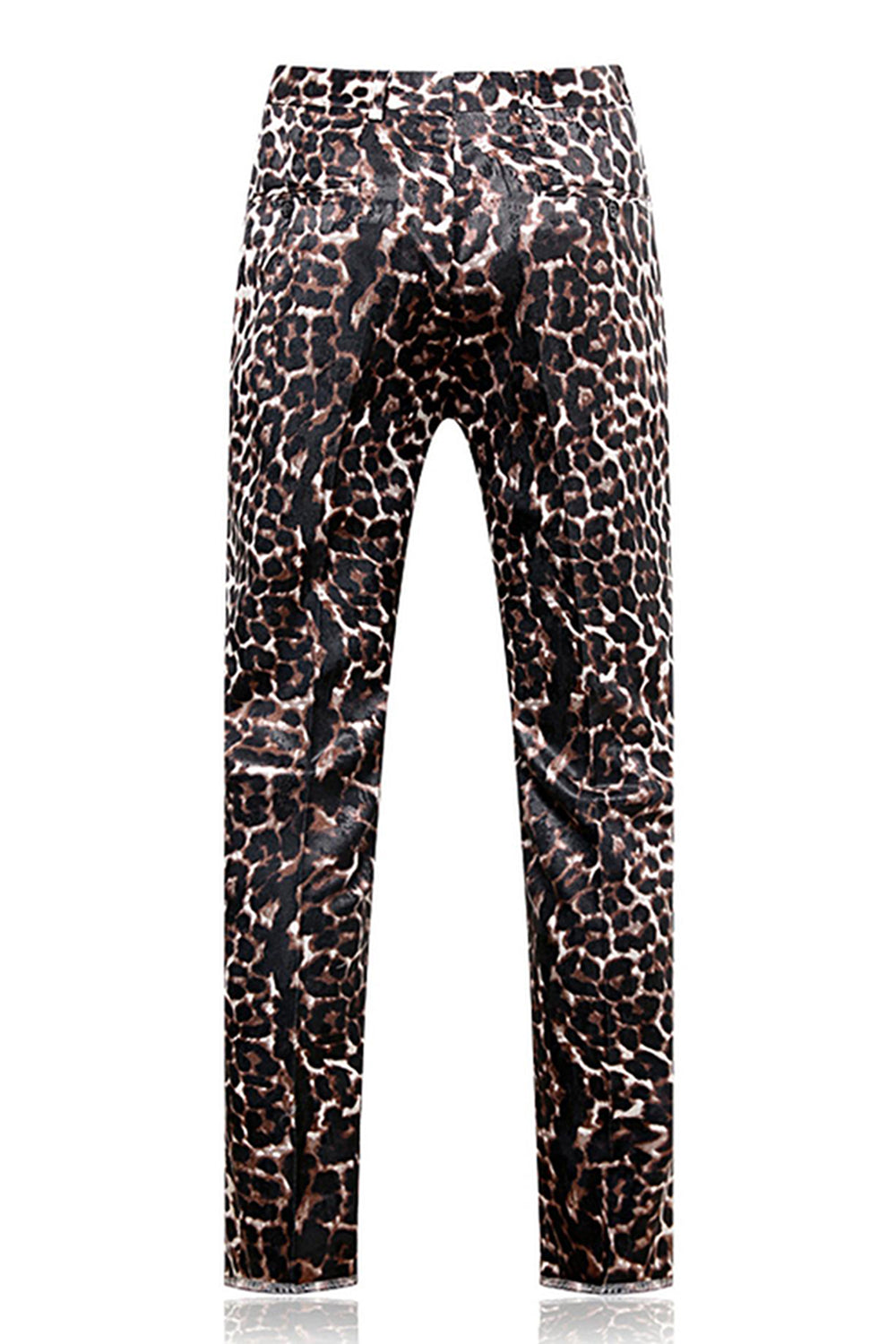 Trajes de fiesta de 2 piezas con solapa de pico de leopardo para hombre