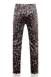 Trajes de fiesta de 2 piezas con solapa de pico de leopardo para hombre