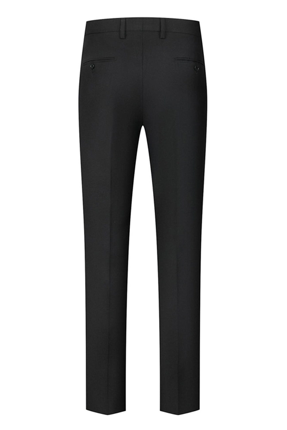 Trajes de hombre de 3 piezas con solapa de chal negro