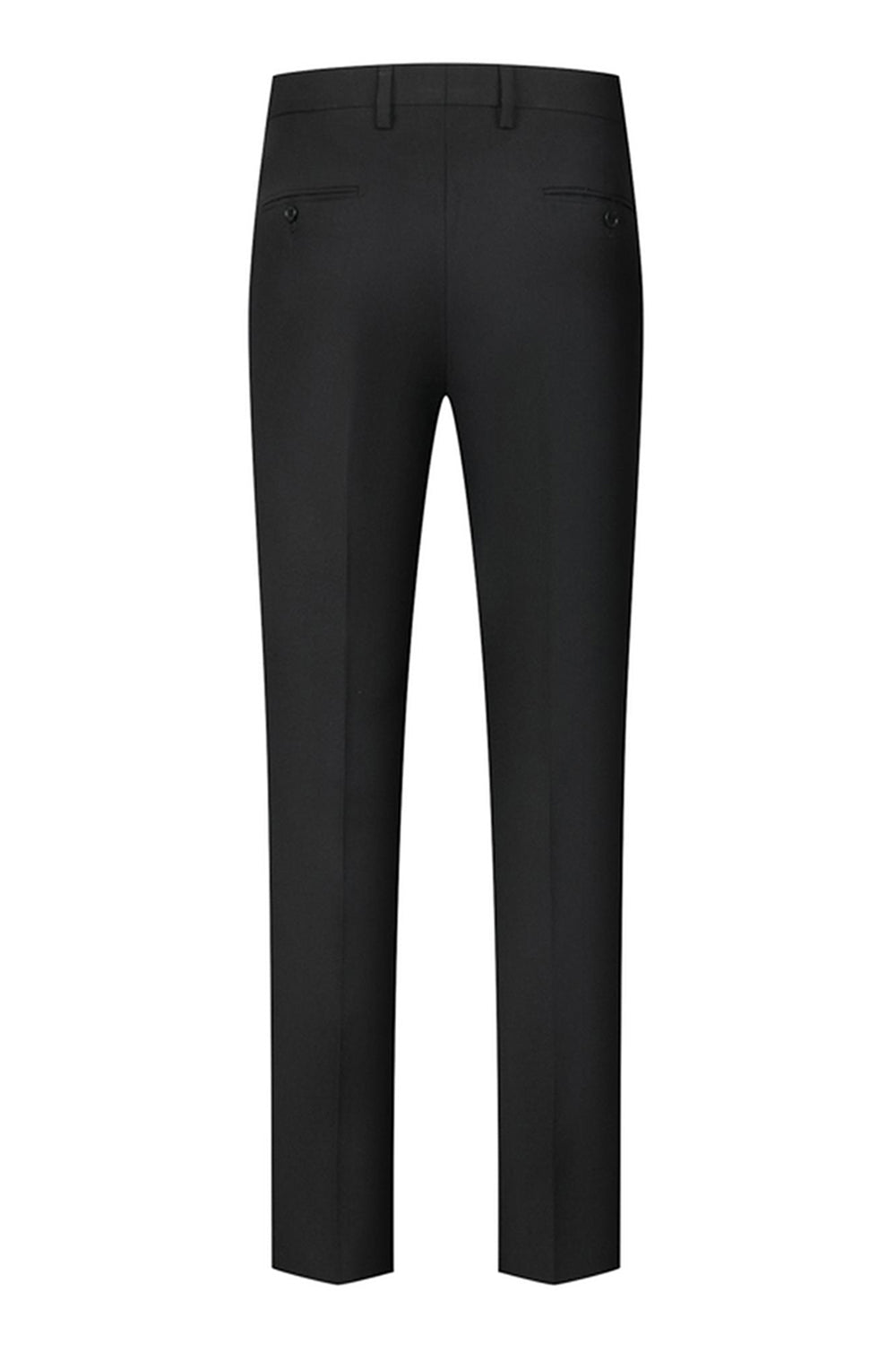 Trajes de hombre de 3 piezas con solapa de chal negro