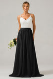 Vestido de dama de honor largo de gasa boho con espalda abierta de eucalipto con encaje