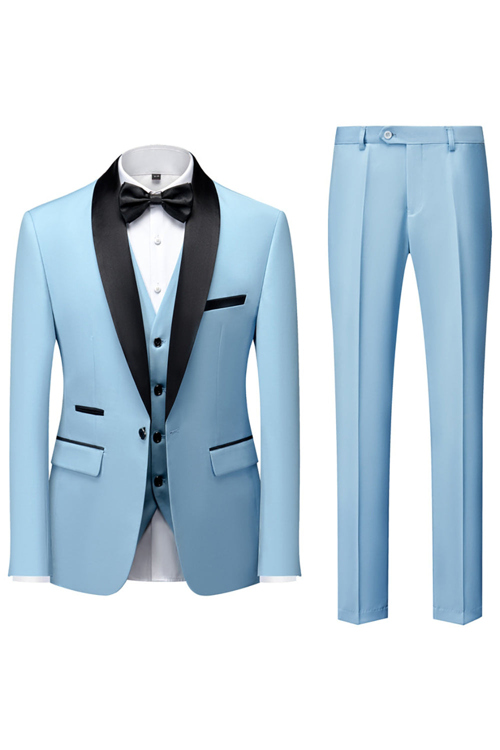 Chal verde oscuro solapa 3 piezas slim fit Trajes de hombre
