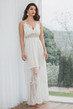 Tirantes finos Encaje Vestido Blanco