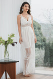 Tirantes finos Encaje Vestido Blanco