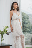 Tirantes finos Encaje Vestido Blanco