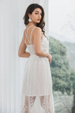 Tirantes finos Encaje Vestido Blanco