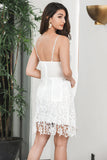 Bodycon Spaghetti Trapes Encaje Vestidito Blanco