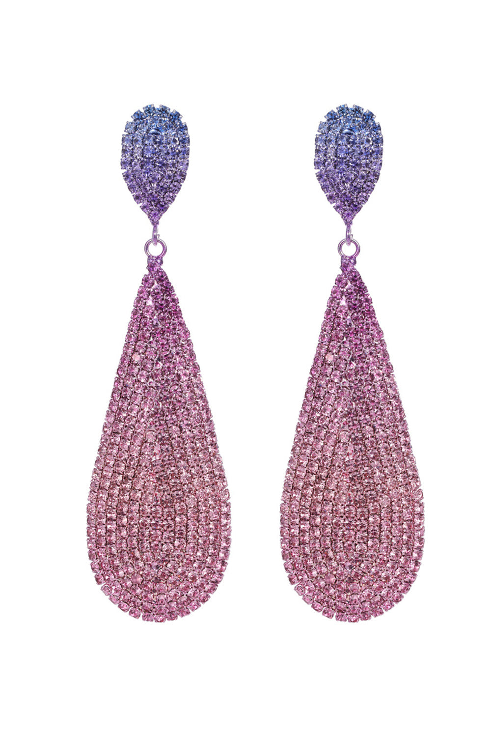 Accesorios con incrustaciones de diamantes brillantes Pendientes de lujo