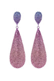 Accesorios con incrustaciones de diamantes brillantes Pendientes de lujo