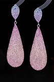 Accesorios con incrustaciones de diamantes brillantes Pendientes de lujo
