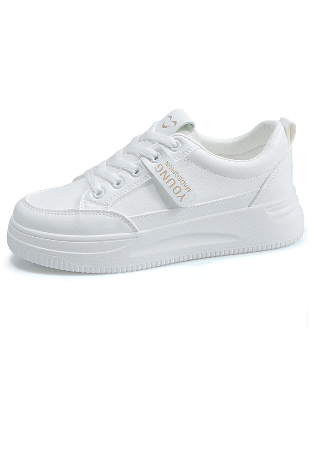 Zapatillas casuales planas blancas