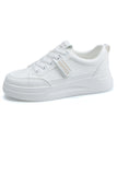 Zapatillas casuales planas blancas