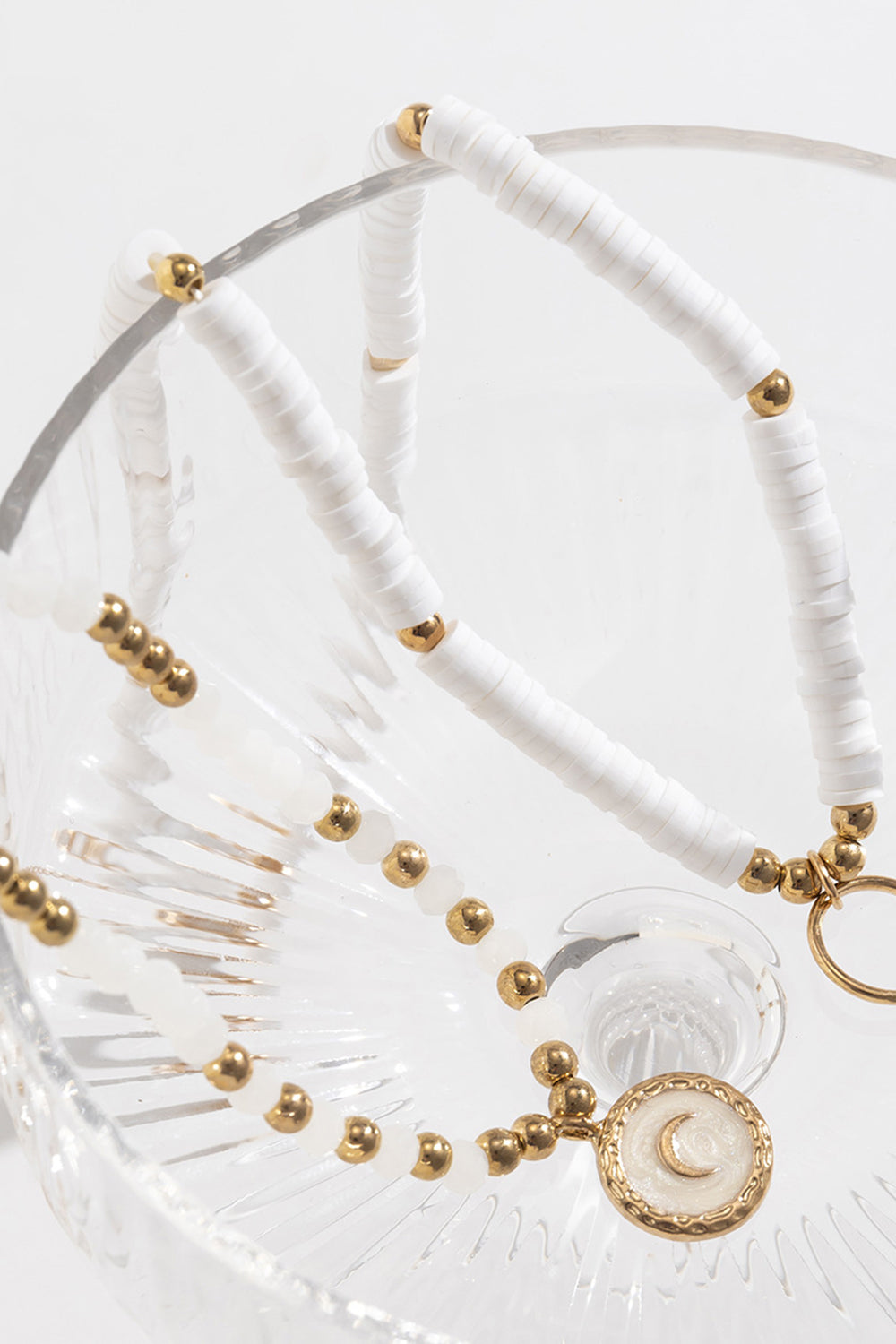 Collar Boho de Cuentas Blancas