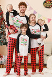 Conjunto de pijama Papá Noel estampado Papá Noel negro y rojo