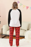 Conjunto de pijama Papá Noel estampado Papá Noel negro y rojo