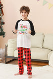 Conjunto de pijama Papá Noel estampado Papá Noel negro y rojo