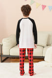 Conjunto de pijama Papá Noel estampado Papá Noel negro y rojo