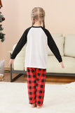 Conjunto de pijama Papá Noel estampado Papá Noel negro y rojo