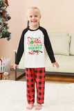 Conjunto de pijama Papá Noel estampado Papá Noel negro y rojo