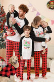 Conjunto de pijama Papá Noel estampado Papá Noel negro y rojo