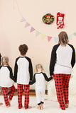 Conjunto de pijama Papá Noel estampado Papá Noel negro y rojo