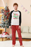 Conjunto de pijama Papá Noel estampado Papá Noel negro y rojo