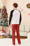 Conjunto de pijama Papá Noel estampado Papá Noel negro y rojo