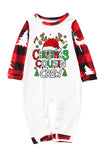 Conjunto de pijama familiar con estampado navideño rojo y blanco
