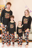 Conjunto de pijama familiar con estampado de calabaza negra de Halloween