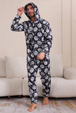 Pijama de una pieza de Halloween a juego con estampado de calabaza