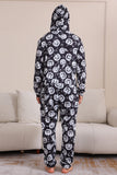 Pijama de una pieza de Halloween a juego con estampado de calabaza