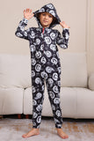 Pijama de una pieza de Halloween a juego con estampado de calabaza