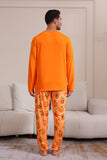 Conjunto de pijama familiar de calabaza naranja de Halloween