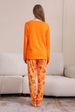 Conjunto de pijama familiar de calabaza naranja de Halloween