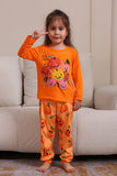 Conjunto de pijama familiar de calabaza naranja de Halloween