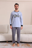 Conjunto de pijama familiar gris Happy Halloween