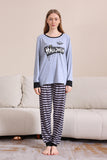 Conjunto de pijama familiar gris Happy Halloween