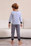 Conjunto de pijama familiar gris Happy Halloween