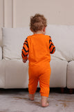 Conjunto de pijama a juego familiar de Halloween naranja