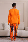 Conjunto de pijama a juego familiar de Halloween naranja