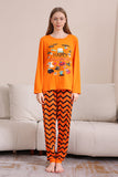 Conjunto de pijama a juego familiar de Halloween naranja