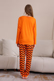 Conjunto de pijama a juego familiar de Halloween naranja