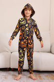 Estampado negro Conjunto de pijama familiar de Halloween a juego