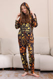 Estampado negro Conjunto de pijama familiar de Halloween a juego