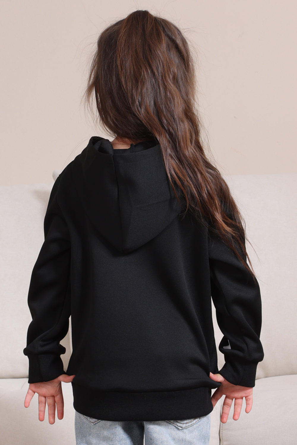 Sudaderas familiares de Halloween con capucha Black Skeleton
