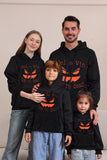 Sudaderas familiares con capucha Evil Black Pumpkin