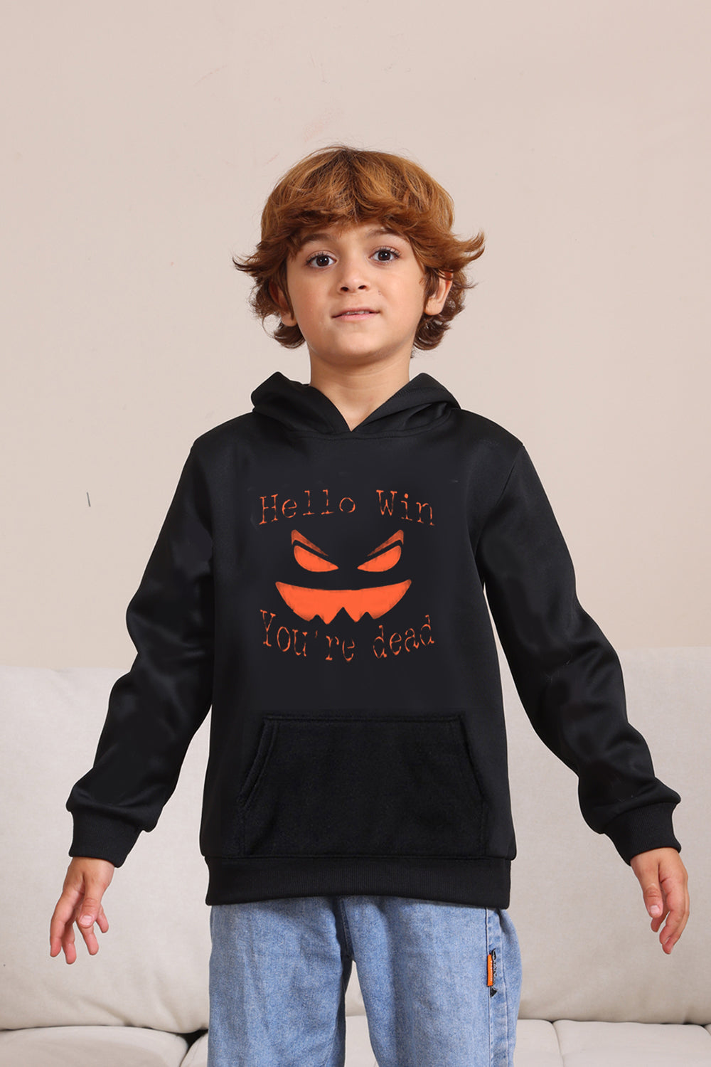 Sudaderas familiares con capucha Evil Black Pumpkin