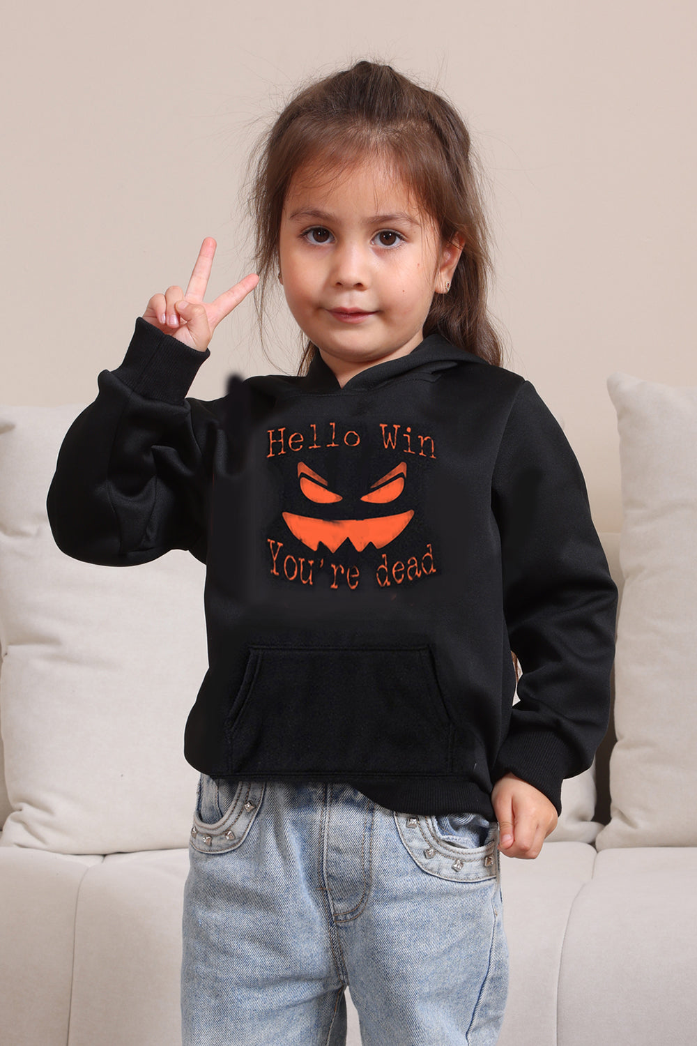 Sudaderas familiares con capucha Evil Black Pumpkin