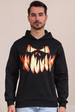 Sudaderas familiares de Halloween con capucha Black Devil Pumpkin Print