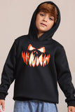 Sudaderas familiares de Halloween con capucha Black Devil Pumpkin Print